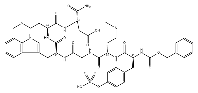 cholecystokinin (27-32) amide, benzoyloxycarbonyl- 化学構造式