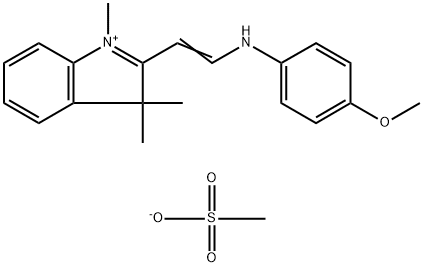 3H-Indolium, 2-[2-[(4-methoxyphenyl)amino]ethenyl]-1,3,3-trimethyl-, methanesulfonate (1:1) Structure