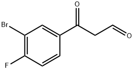 Benzenepropanal, 3-bromo-4-fluoro-β-oxo- Struktur