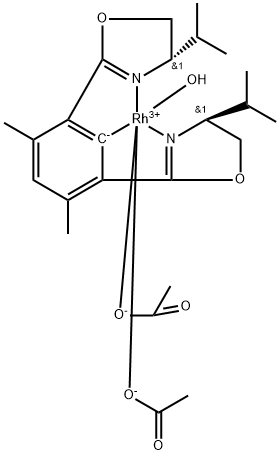 Bis(acetato)aqua[(S,S)-4,6-bis(4-isopropyl-2-oxazolin-2-yl)-M-xylene]rhodiuM|双(醋酸)合[(S,S)-4,6-双(4-异丙基-2-噁唑啉-2-基)-间二甲苯]铑