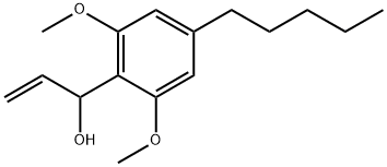 Benzenemethanol, α-ethenyl-2,6-dimethoxy-4-pentyl- 化学構造式