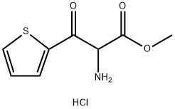 2-Thiophenepropanoic acid, α-amino-β-oxo-, methyl ester, hydrochloride (1:1) Structure