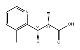 rel-(2S,3S)-2-Methyl-3-(3-methylpyridin-2-yl)butanoic acid Structure