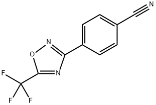 4-(5-(trifluoromethyl)-1,2,4-oxadiazol-3-yl)benzonitrile Struktur