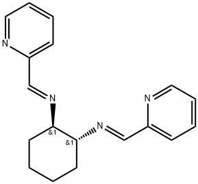 1,2-Cyclohexanediamine, N1,N2-bis(2-pyridinylmethylene)-, [N(E),N(E),1R,2R]- Structure