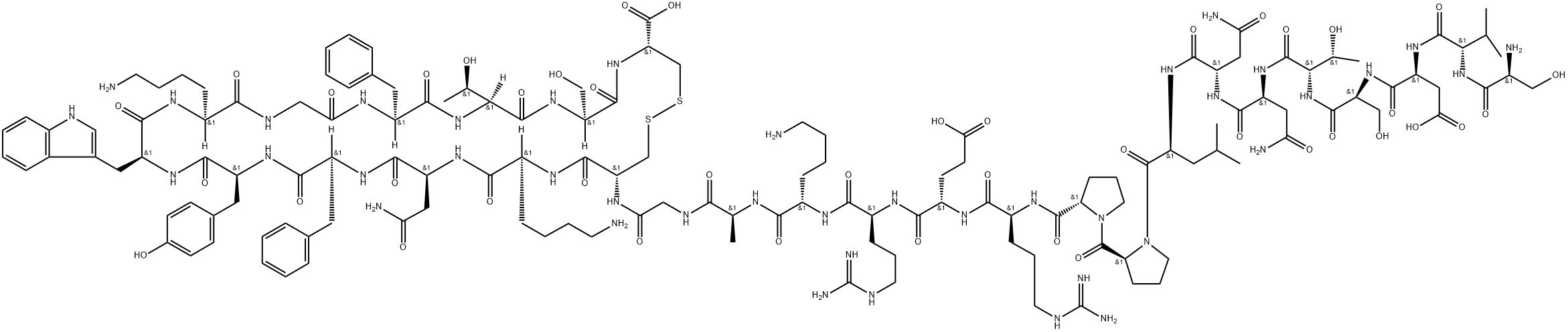 somatostatin 28, Tyr(7)-Gly(10)- Structure