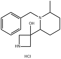 3-(1-Benzyl-6-methylpiperidin-2-yl)azetidin-3-ol hydrochloride Struktur