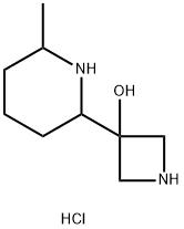 3-(6-Methylpiperidin-2-yl)azetidin-3-ol dihydrochloride 结构式