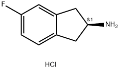 (S)-5-fluoro-2,3-dihydro-1H-inden-2-amine hydrochloride 结构式