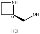 (2R)-2-アゼチジンメタノール塩酸塩 (1:1) 化学構造式
