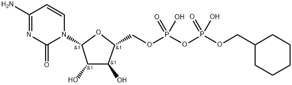 P(1)-(1-cyclohexylmethyl)-P(2)-(1-beta-arabinofuranosylcytosin-5'-yl)pyrophosphate,93605-02-8,结构式
