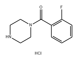 1-(2-氟苯甲酰基)哌嗪盐酸盐 结构式