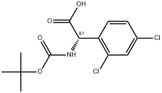 Benzeneacetic acid, 2,4-dichloro-α-[[(1,1-dimethylethoxy)carbonyl]amino]-, (αS)- Structure