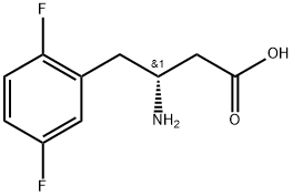 Benzenebutanoic acid, β-amino-2,5-difluoro-, (βR)- Struktur