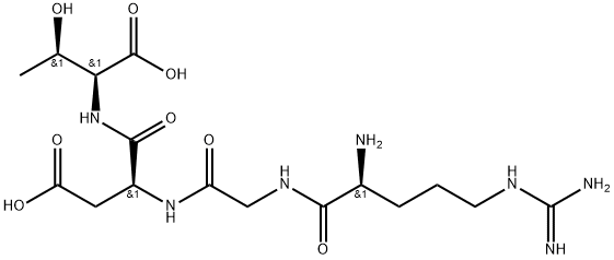 poly (arginyl-glycyl-aspartyl-threonine) 化学構造式