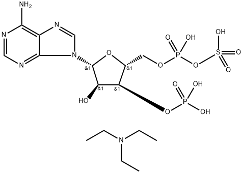 アデノシン 3′-リン酸 5′-ホスホ硫酸 トリエチルアンモニウム塩 化学構造式
