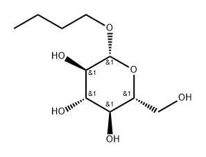 n-butyl β-D-glucopyranoside 化学構造式