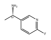 (S)-1-(6-Fluoropyridin-3-yl)ethan-1-amine 化学構造式