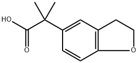 5-Benzofuranacetic acid, 2,3-dihydro-α,α-dimethyl- 结构式