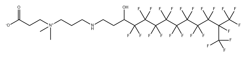 (2-carboxylatoethyl)[3-[[2-hydroxy-4,4,5,5,6,6,7,7,8,8,9,9,10,10,11,11,12,13,13,13-icosafluoro-12-(trifluoromethyl)tridecyl]amino]propyl]dimethylammonium Structure