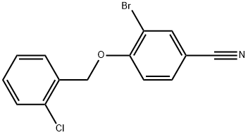 3-Bromo-4-[(2-chlorophenyl)methoxy]benzonitrile Structure