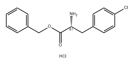 4-chloro- D-Phenylalanine, phenylmethyl ester, hydrochloride (1:1) Structure