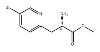 2-Pyridinepropanoic acid, α-amino-5-bromo-, methyl ester, (αS)- Structure