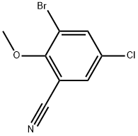 Benzonitrile, 3-bromo-5-chloro-2-methoxy-,938366-63-3,结构式