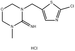 3-((2-Chlorothiazol-5-yl)methyl)-5-methyl-1,3,5-oxadiazinan-4-imine Hydrochloride 化学構造式