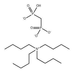 1-Butanaminium, N,N,N-tributyl-, P,P'-methylenebis[phosphonate] (3:1) 化学構造式
