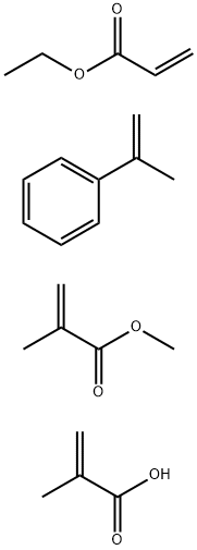 2-Propenoic acid, 2-methyl-, polymer with ethyl 2-propenoate, (1-methylethenyl)benzene and methyl 2-methyl-2-propenoate Structure