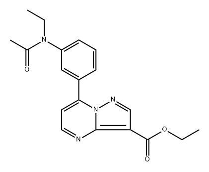 Ethyl 7-[3-[acetyl(ethyl)amino]phenyl]pyrazolo[1,5-a]pyrimidin-3-carboxylate,941315-56-6,结构式