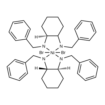 (3as,3'as,7as)-1,1',3,3'-tetrabenzyl-2,2-dibromo-3a,3'a,4,4',5,5',6,6',7,7',7a,7'a-dodecahydro-2,2'-spirobi[cyclohexa[d]1,3-diaza-2-nickelacyclopentane] Structure