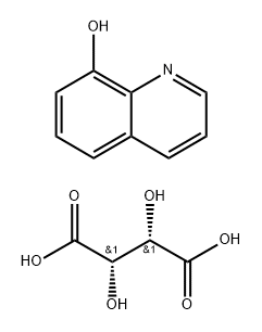 8-hydroxyquinolinium hydrogen (R*,R*)-(±)-tartrate 结构式