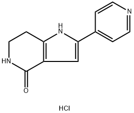 1,5,6,7-四氢-2-(4-吡啶基)-4H-吡咯并[3,2-C]吡啶-4-酮盐酸盐 结构式