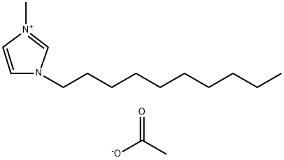 1H-Imidazolium, 3-decyl-1-methyl-, acetate (1:1) Structure