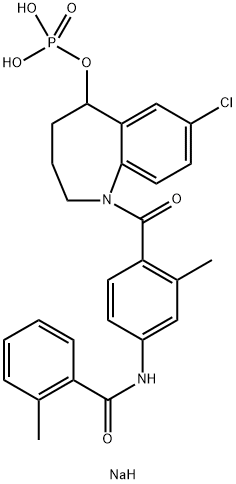 Benzamide, N-[4-[[7-chloro-2,3,4,5-tetrahydro-5-(phosphonooxy)-1H-1-benzazepin-1-yl]carbonyl]-3-methylphenyl]-2-methyl-, sodium salt (1:2)|托伐普坦磷酸钠