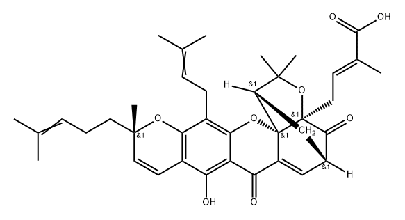 Isogambogic acid(C2-S) 结构式