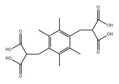 2,3,5,6-四甲基-1,,4-对苯撑-双(亚甲基)二丙二酸,94265-85-7,结构式