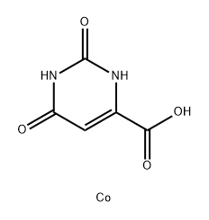 cobalt 1,2,3,6-tetrahydro-2,6-dioxopyrimidine-4-carboxylate (1:2)  Structure