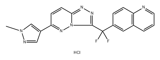 Quinoline, 6-[difluoro[6-(1-methyl-1H-pyrazol-4-yl)-1,2,4-triazolo[4,3-b]pyridazin-3-yl]methyl]-, hydrochloride (10:13) Struktur