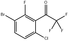 1-(3-bromo-6-chloro-2-fluorophenyl)-2,2,2-trifluoroethanone 结构式