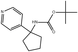 tert-butyl1-(pyridin-4-yl)cyclopentane-1-carboxylate 化学構造式