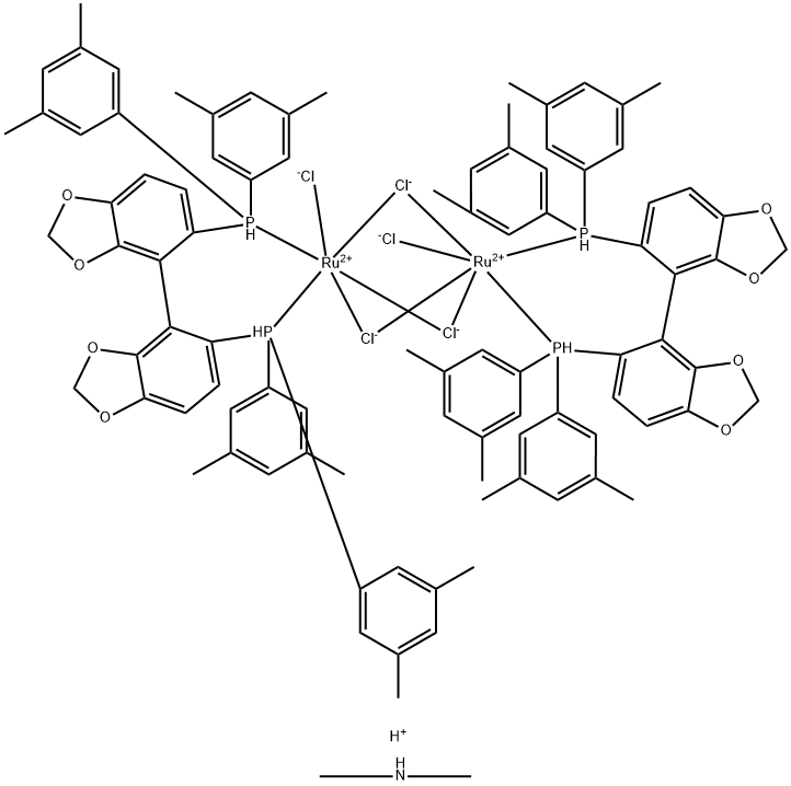 (S)-[(RUCL(DM-SEGPHOS))2(Μ-CL)3][NH2ME2] 结构式