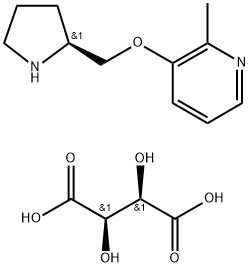 Pyridine, 2-Methyl-3-[(2S)-2-pyrrolidinylMethoxy]-, (2R,3R)-2,3-dihydroxybutanedioate (1:1),945405-37-8,结构式