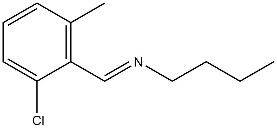 1-Butanamine, N-[(2-chloro-6-methylphenyl)methylene]-, [N(E)]- 化学構造式