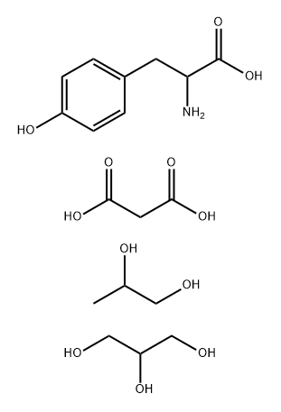 dl-Tyrosine, reaction products with malonic acid, oxidized glycerol and propylene glycol Structure