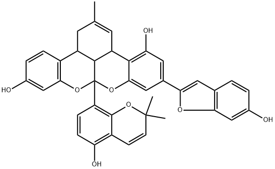 (+)-ムルベロフランK 化学構造式