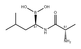 ((R)-1-((S)-2-Aminopropanamido)-3-methylbutyl)boronic acid Structure