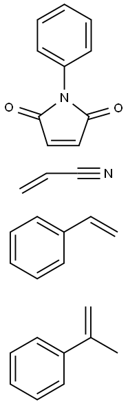 2-丙烯腈与乙烯基苯、(1-甲基乙烯基)苯和1-苯基-1H-吡咯-2,5-二酮的聚合物(9CL),94858-30-7,结构式